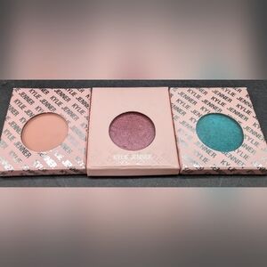 3 Kylie Cosmetics Single Eyeshadow Pans Vanilla, New Year New Me, Turks & Caicos